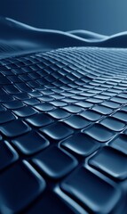 Fototapeta premium Abstract blue textured surface. AI.