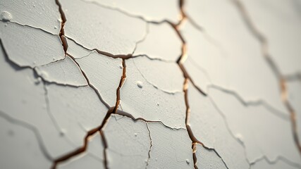 Fototapeta premium Cracked Face Abstract Closeup - Striking Colors