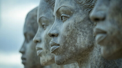 Obraz premium Black History Month statue symbolizing empowerment and unity: Black History Month