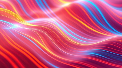 Obraz premium Dynamic Orange & Blue Light Ripples