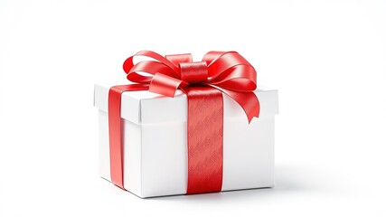 Obraz premium Elegant Holiday Gift Box with Bow - AI Art