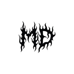 MD monogram logo design letter text name symbol monochrome logotype alphabet character simple logo