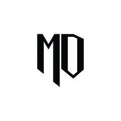MD monogram logo design letter text name symbol monochrome logotype alphabet character simple logo