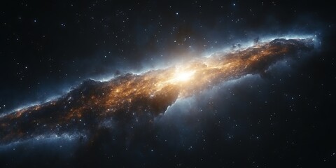 Fototapeta premium Cosmic Nebula Glowing gas and dust in space.