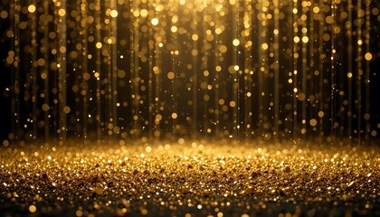 Sparkling Golden Glitter Background, Luxurious Shimmering Texture, Festive Celebration, New Year's Eve, Birthday Party Decor, Elegant Design, Abstract Gold Texture