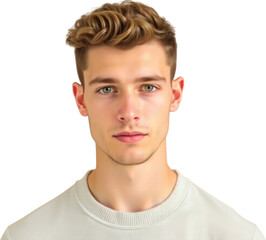 Obraz premium Young Danish European man isolated on transparent background