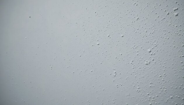 Close-up view of a textured light gray surface with small bumps and imperfections, resembling a stucco or popcorn ceiling.
