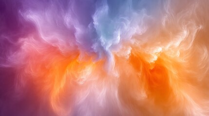 Abstract Colorful Swirling Cloudscape Digital Art