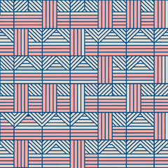 Seamless Cubes Vector Background: Repeating Lined Boxes Pattern for Modern Geometric Designs