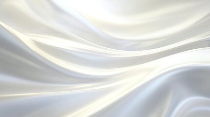 Obraz premium Elegant Draped White Silk Fabric Texture