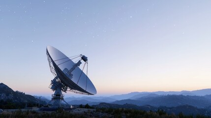 Radio Telescope at Dusk