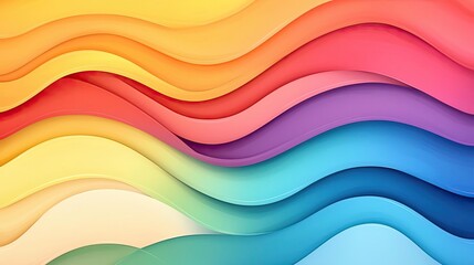 Rainbow watercolor concept. Vibrant abstract waves in various colors creating a dynamic and visually appealing design.