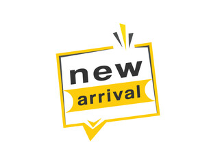 New arrival banner, web element advertising design. announcment vector illustration.