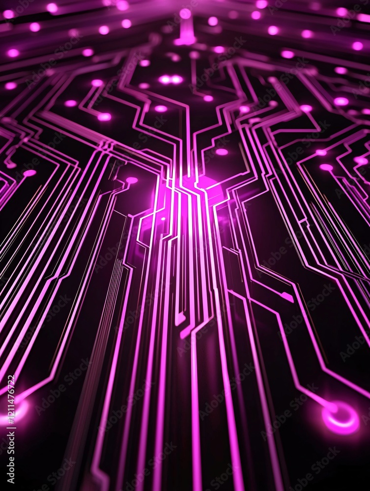 Poster information source processing, data transformation, dynamic circuits, vivid motion effects, bright n