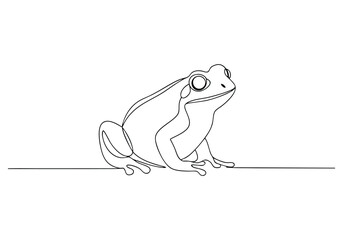 Continuous One-Line Drawing of a Frog - Minimalist Wildlife Art