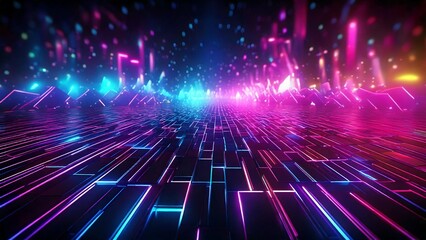 サイバー感のある近未来のイメージ 背景素材 テクスチャ AI生成素材