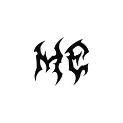 ME monogram logo design letter text name symbol monochrome logotype alphabet character simple logo