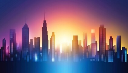 Pixel Art City Skyline at Night