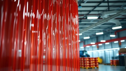 Industrial Freezer Room PVC Strip Curtains - High-Quality AI Photo