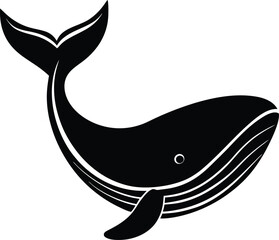 Silhouette of a Humpback Whale Ocean Mammal Aquatic Life