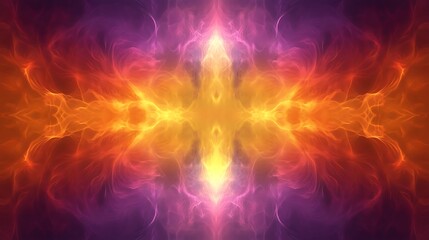 Fototapeta premium Abstract fiery and purple swirling nebula cosmic design
