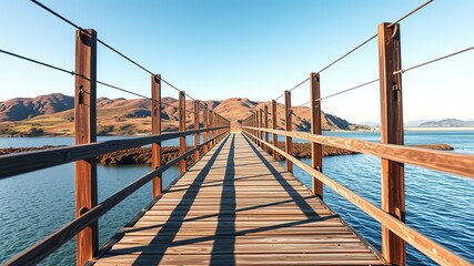 Naklejka premium Marin Headlands Bridge Over Rodeo Lagoon - Golden Gate Park