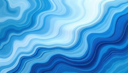 Fototapeta premium Flowing waves of blue abstract art contemporary digital design modern aesthetics indoor environment bird's eye view