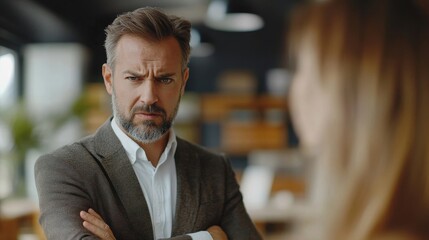 Angry Dominant Colleague Bullying Person Generative AI