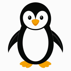 Obraz premium Simple Penguin Silhouette on White