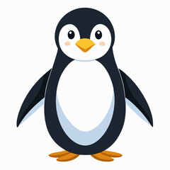 Simple Penguin Silhouette on White