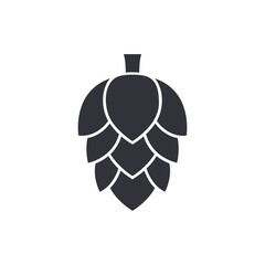 Acorn solid icons, minimalist vector illustration ,simple transparent graphic element .Isolated on white background