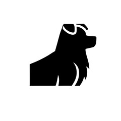 Silhouette of a Sitting Dog:  A simple yet striking silhouette of a dog sitting in profile, capturing the essence of canine companionship. The minimalist design evokes a sense of loyalty, devotion.