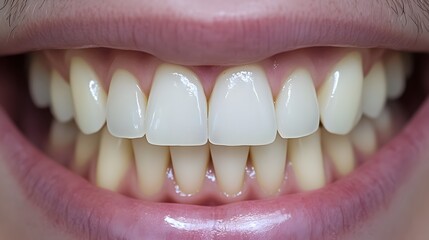 Fototapeta premium Close-up of Human Teeth and Gums