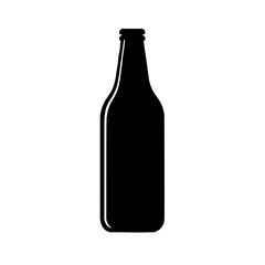 Beer Bottle Silhouette: A simple yet striking silhouette of a classic beer bottle, perfect for crafting minimalist designs, logos, and branding elements. 