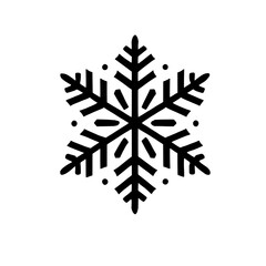 Intricate Snowflake Design: A simple yet elegant design of a snowflake, perfect for winter-themed projects, crafts, and illustrations.