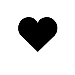 Classic Black Heart: A simple yet powerful image featuring a bold, black heart symbol, perfect for conveying love, affection, or support.  