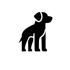 Sitting Dog Silhouette: A simple yet elegant silhouette of a dog sitting, perfect for logos, pet-related designs, or as a minimalist graphic element.