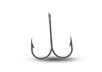Fishing hook vector illustration isolated on white background