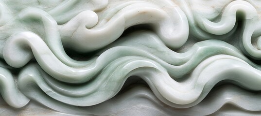 Close-Up of Emerald Green Jade Carving