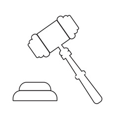 Gavel icon set. judge gavel icon vector. law icon vector. auction hammer