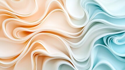 Fototapeta premium Summer watercolor idea. Soft, wavy fabric texture in pastel colors for design and artistic backgrounds.