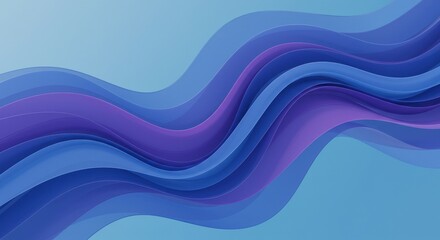 Fototapeta premium 3D formation of flowing, layered waves that resemble fabric or organic petals