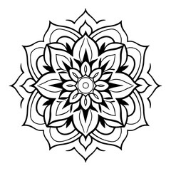 easy mandala coloring pages for young and adults 