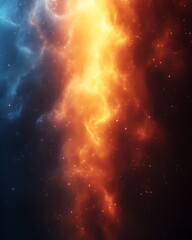 Naklejka premium Abstract fiery and icy energy clash.