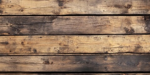 Rustic wood plank texture background with dark brown and light tan hues, showcasing free space for product display and text design.
