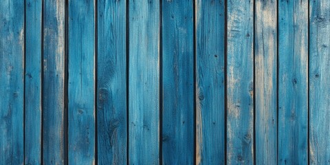 Rustic weathered blue wooden planks with varying shades create an engaging textured background with vertical alignment and aged appearance.