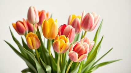 Fototapeta premium Tulip Vase - Blooming Symphony of Color