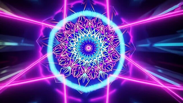 mandala abstract background, smooth looping video 4K