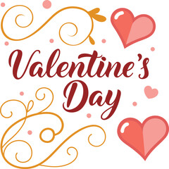 Festive Valentine's Day graphic design for print