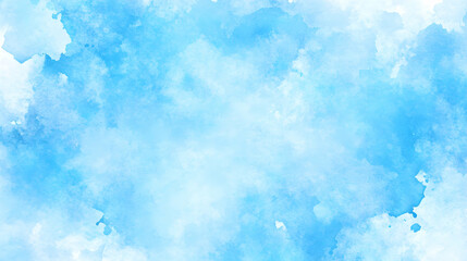 Fototapeta premium Abstract blue watercolor sky background, perfect for design projects